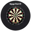Produktbild: Kings Dart Dart-Set Profi | Hochwertige Sisal Steel-Dartscheibe + Dart-Surround | dünne Spider-Feldbegrenzung | Tunierdartscheibe nach WDF Standard| Markenqualität