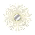 Produktbild: Exclusiver Wandspiegel Dekospiegel Rundspiegel Spiegel Sonne Metall Gold Ø65cm