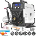 Produktbild: STAHLWERK Schutzgasschweißgerät 3-in-1 Kombi MTM-200 ST – Kombi-Inverter für WIG, MIG/MAG, MMA/E-Hand bis 200 A, 4-Rollen-Antrieb, Fülldraht geeignet
