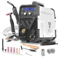 Produktbild: STAHLWERK Schutzgasschweißgerät 3-in-1 Kombi MTM-200 ST – Kombi-Inverter für WIG, MIG/MAG, MMA/E-Hand bis 200 A, synergischer Drahtvorschub, 4-Rollen-Antrieb, Fülldraht geeignet, Stahl, Dünnblech