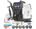 Produktbild: STAHLWERK Inverterschweißgerät Kombi Schweißgerät MTM-200 ST 3-in-1 200 A WIG MIG MAG MMA FLUX, 10 - 200 A, Packung}, 12-tlg., Einzelgerät, mit 200 A und synergischem Drahtvorschub