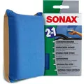 Produktbild: Sonax Scheibenschwamm 2in1, 04171000, mit Antibeschlagwirkung, 16 x 8 cm, für Autoscheiben und Glasflächen