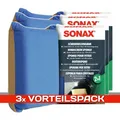 Produktbild: 3x Sonax Scheibenschwamm Scheiben Reinigung 2in1 Kartonverpackung