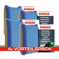 Produktbild: 4x Sonax Scheibenschwamm Scheiben Reinigung 2in1 Kartonverpackung
