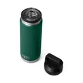Produktbild: YETI Rambler Trinkflasche 26 oz (769 ml) Black Forest Green – Edelstahl Trinkflasche, Wasserflasche Sport mit Chug–Verschluss, isolierte Sportflasche