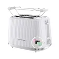 Produktbild: Russell Hobbs Toaster [für 2 Scheiben] Eden (6 Bräunungsstufen, Hebefunktion, Auftau-, Aufwärm- & Stoppfunktion, Krümelschublade, Brötchenaufsatz, Weiß) 27370-56
