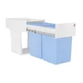 Produktbild: Hailo Abfallsammler Tandem 3666661 | für Schränke ab 300 mm Breite | Einbau Mülleimer 2 x 15L | Vollauszug mit Teleskopschienen | Blau AntiBak
