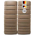 Produktbild: 4rain SLIM Wandtank-SET 1000 Liter taupe, 2 x SLIM 500 Liter inkl. Verbinder