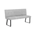 Produktbild: byLIVING Bank TALEA, Breite 160 cm, Bezug hellgrau, Gestell Metall schwarz