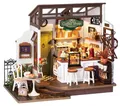 Produktbild: getDigital Miniatur-Haus Bausatz Café, batteriebetrieben beleuchtet, Holz,