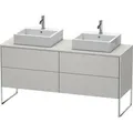 Produktbild: Duravit XSquare Waschtisch-Unterschrank XS4927B0707 160x53,8x54,8cm, 4 Auszüge, beidseitig, Betongrau matt