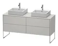 Produktbild: Duravit Xsquare Waschtischunterbau für Konsole Becken beidseitig 4 Auszüge 1600 x 548 x 778 mm Betongrau Matt - XS4927B0707