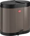 Produktbild: WESCO ÖKOSAMMLER 170 in WARM GREY mit 30 (2x 15) Liter Volumen und Fußtritt / 2-fach Trennung / Mülleimer