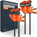 Produktbild: Presch Einhandzwingen 300mm & 600mm 4 Stk. – Zwingen Set mit 300kg Spannkraft