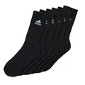 Produktbild: adidas CUSHIONED CREW Tennissocken Sportsocken Damen Herren Unisex 6 Paar, Farbe:Black, Socken & Strümpfe:37-39
