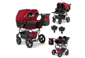 Produktbild: BabyMerc Zwillingswagen Twin Star 5 in 1 inkl. Sportsitze, Autositze und Isos in 16 Farben