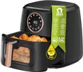 Produktbild: Heissluftfritteuse XL 7,2 Liter, 1750W, digitale XL Heißluftfritteuse, 8 Programme, Airfryer, Fritteuse ohne Fett/Öl, 30°C - 200°C Luftfritteuse Air Friteuse AF200 schwarz