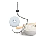 Produktbild: Lichtblau Knethaken mit Teigabweiser weiß für Küchenmaschine Bosch I Ersatz Knethaken passend für Bosch MUM4 und MUM5 I Knethaken-Abstreifer für Küchenmaschine I Zubehör Bosch MUM4/MUM5