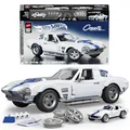 Produktbild: ​Mattel Brick Shop Hot Wheels Elite Serie Bauset, Corvette Grand Sport mit 918 Teilen, realistischen Details und individuellen Aufklebern, für Sammler und Kinder ab 10 Jahren, JGR31