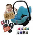 Produktbild: Frottee Sommerbezug [Schonbezug für Babyschale] Autositz kompatibel mit Maxi Cosi Cabrio Fix + GRATIS Gurtpolster (türkis + GP)