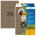 Produktbild: Herma Etiketten permanent 13 x 40 mm Silphie braun 24 Bl 672 Etik.