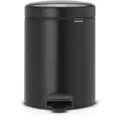Produktbild: Brabantia International B.V. Brabantia Treteimer NEWICON, 5 Liter, Stylischer Abfallbehälter mit herausnehmbaren Innenbehälter, Farbe: Matt Black 11 29 28