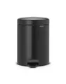 Produktbild: Brabantia newIcon Treteimer 5l mit Kunststoffeinsatz, Matt Black Mülleimer