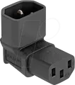 Produktbild: DELOCK 80472 - Netzadapter IEC 60320 - C14 auf C13, Stecker / Buchse, 10 A, 90°