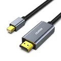Produktbild: BENFEI Mini DisplayPort auf HDMI Kabel 1,8m, Mini DP auf HDMI Nylonkabel & Aluminiumschale Kabel, kompatibel mit MacBook Air/Pro, Microsoft Surface Pro/Dock, Monitor, Projektor