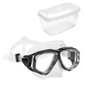 Produktbild: Sea-Lion Tauchmaske für Einsteiger, Unisex, Taucherbrille, professionelle Schnorchelbrille, Hoher Kopfformen, Stoßfester Polycarbonat-Rahmen, Einfache Bandverstellung (Transparent / Schwarz)