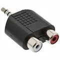 Produktbild: INLINE Audio Adapter, 3,5mm Klinke St an 2x Cinch Bu, Stereo