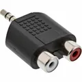 Produktbild: InLine® Audio Adapter 3,5mm Klinke Stecker zu 2x Cinch Buchse Stereo schwarz