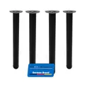 Produktbild: MS Beschläge Tischbeine 4er Set Metall 710mm höhenverstellbar Ø60mm Schwarz matt - individuell kürzbar - Tischfüße für Küche Büro Esstisch Schreibtisch DIY Möbel - inkl. Montageplatten