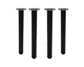 Produktbild: MS Beschläge Tischbein Tischfüße 710mm Schwarz matt - Set DIY Tischstütze, Ø 60mm Metall Esstischbein - höhenverstellbar