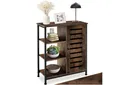 Produktbild: tectake Highboard Hochkommode, mit höhenverstellbaren Kunststofffüßen, 70 x 32 x 82 cm (Stauraumschrank, in Industrial Holz dunkel, rustikal), Industrial Style, Holz und Stahl, Ablage und 3 offene Fächer
