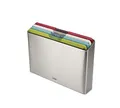 Produktbild: Joseph Joseph Folio Icon Schneidebrett-Set mit Aufbewahrungsbox, rutschfest, farblich gekennzeichnet, 4-teilig, Groß, Edelstahl
