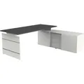 Produktbild: Kerkmann Schreibtisch Aveto, 4469, anthrazit, mit Sideboard, (BxHxT) 180 x 74 x 160cm