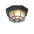 Produktbild: Qazqa - Landhaus I Vintage Rural Außen Deckenleuchte I Deckenlampe I Lampe I Leuchte dunkelgrau IP44 - Bri S I Außenbeleuchtung - Aluminium Rund - LED geeignet E27