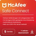 Produktbild: McAfee VPN Safe Connect 2026 5 Geräte 1 Jahr Download