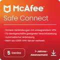 Produktbild: McAfee VPN Safe Connect / 5 Geräte / 1 Jahr / KEY (ESD)