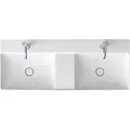Produktbild: Duravit DuraSquare Möbel-Doppel-Waschtisch 23531200411 120 x 47 cm, ohne Überlauf, mit Hahnlochbank, 1 Hahnloch, weiß WonderGliss