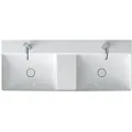Produktbild: Duravit - Durasquare - Doppelwaschbecken 120x47 Cm, Mit 2 Hahnlöcher, Duraceram, Mit Wondergliss, Alpinweiß 23531200411