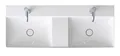 Produktbild: Duravit DuraSquare Doppelwaschtisch, 120x47cm, 2 Hahnlöcher, 2 Becken, ohne