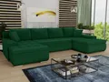 Produktbild: Sofnet Wohnlandschaft Faris U, mit Schlaffunktion und Bettkasten, Ecksofa, U-Form Couch, Schlafsofa mit Wellenfeder