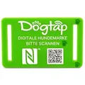 Produktbild: NFC21 Hunde-Halsband Digitale Hundemarke DOGTAP Light, Silikon, mit NFC-Chip und QR-Code für Kontaktdaten und Steckbrief, wasserfest grün Big (67 x 40 mm)