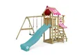 Produktbild: Wickey Spielturm VanillaFlyer mit Schaukel & türkiser Rutsche, 10-Jahre Garantie*, Integrierter Sandkasten, Picknicktisch