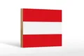 Produktbild: Femer GmbH Holzbild Flagge Österreich 18x12 cm Flag of Austria, Flaggen (1 St), Glatte Holzfaserplatte (MDF), vorn beschichtet