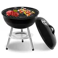 Produktbild: SunJas Holzkohlegrill, tragbar, zerlegbar, für Grill, Außenbereich, Garten, Camping und Picknick (für 3-5 Personen)