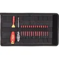 Produktbild: Schraubendreher mit Bithalter electric slimVario Starter-Set rot/gelb, 17-teilig, mit slimBits
