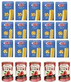 Produktbild: Testpaket Pasta Barilla 5x Rigatoni Nr. 89 5x Barilla Fusilli Nr. 98 5x Tortiglioni n/83 + 5x+ Italian Gourmet 100% italienische geschälte Tomaten dosen 5x 400g